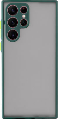 Lime Hardshell Camera Guard Synthetic Back Cover Durable Green with Yellow Keys (Galaxy S22 Ultra 5G)