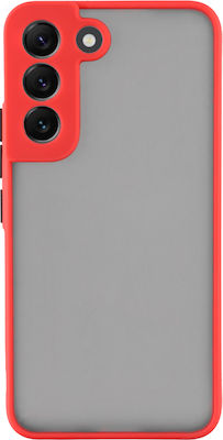 Lime Hardshell Camera Guard Plastic / Silicone Back Cover Durable Red with Black Keys (Galaxy S22+ 5G)