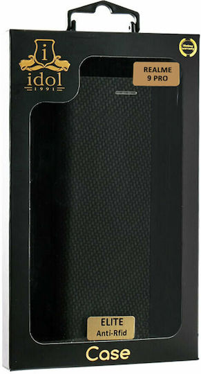 Idol 1991 Elite Anti-RFID Book Δερματίνης Μαύρο (Realme 9 5G / 9 Pro)