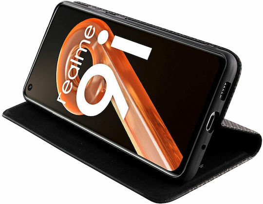 Idol 1991 Elite Anti-RFID Книга Изкуствена кожа Черен (Realme 9i)