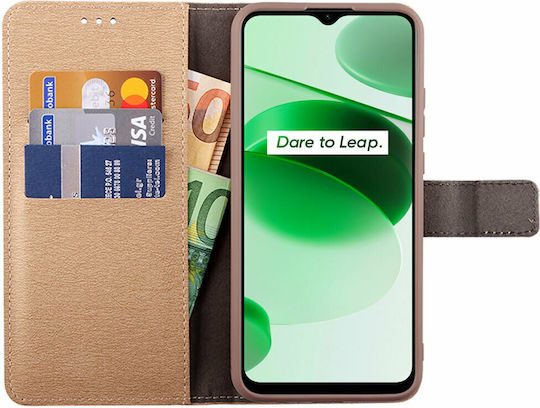 Volte-Tel Allure Magnet Wallet Δερματίνης Χρυσό (Realme C35)