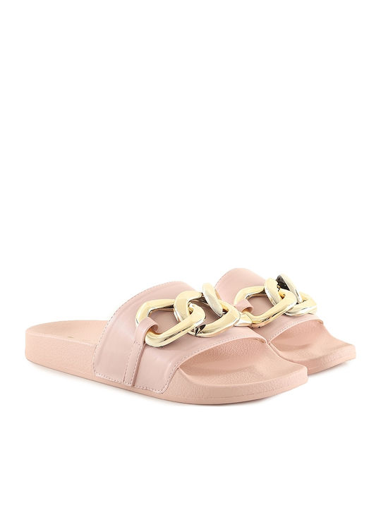 Kendall + Kylie Chainzy Slides Nude