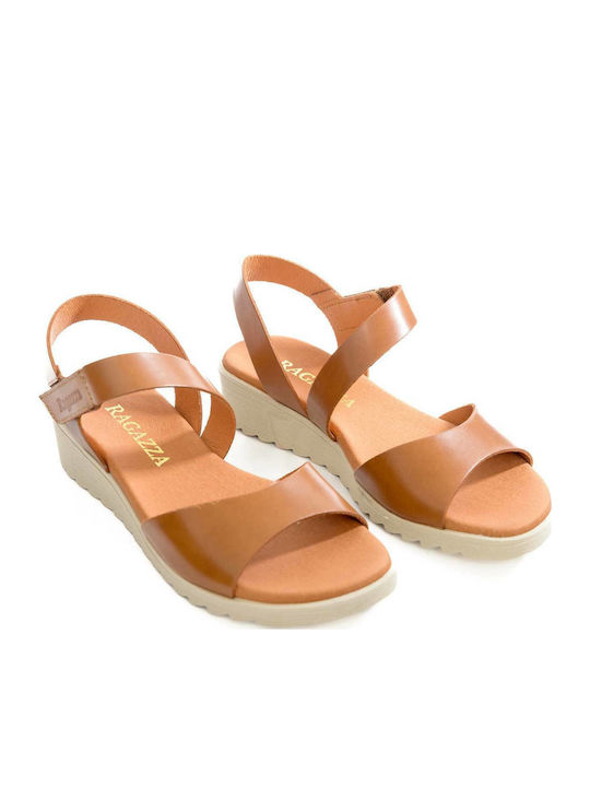 Anatomic Women's Leather Ankle Strap Platforms Tabac Brown