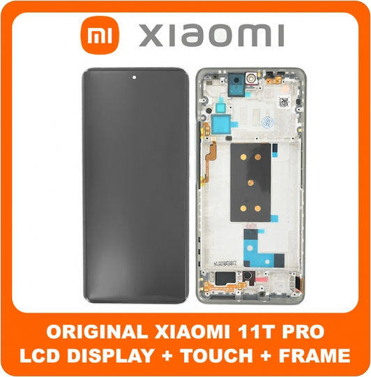 Xiaomi Screen Service Pack with Touch Mechanism and Frame for Mi 11T / 11T Pro (Silver)