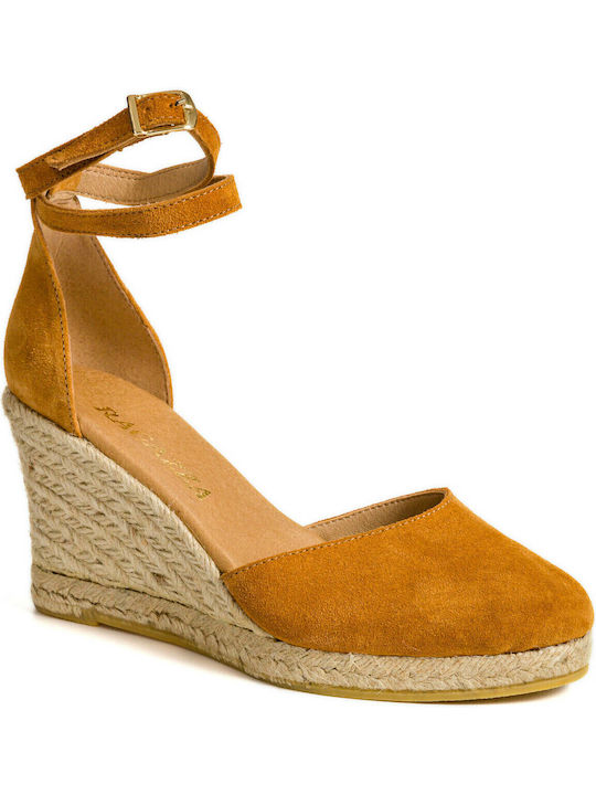 Women's Suede Platform Espadrilles Open Taba