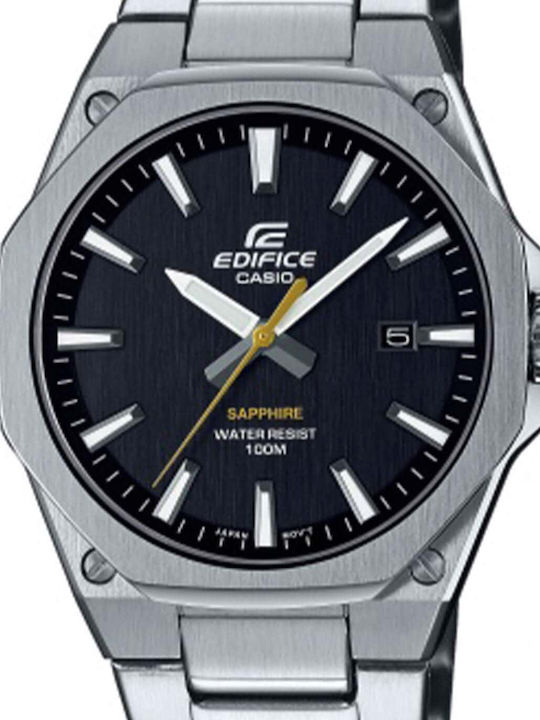 Casio Edifice Men's Watch 40mm Battery with Silver Metal Bracelet
