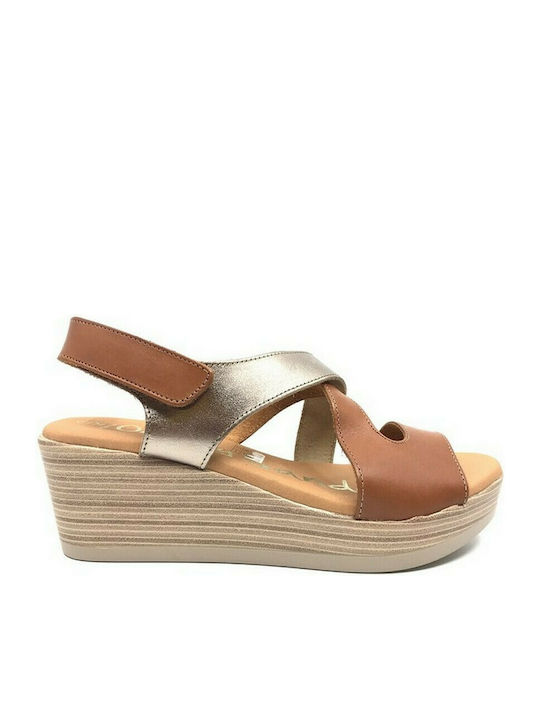 Oh My Sandals Platforme dama Tabac maro