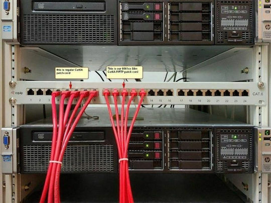 Equip F/FTP Cat.6a (Gigabit) Мрежов Кабел Ethernet 0.5м Бежов