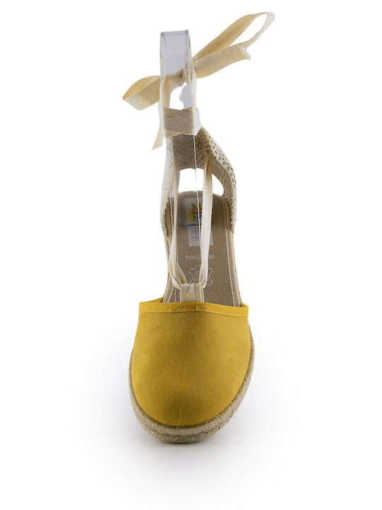 75310SL Platforme dama în Tip Espadrile Galbene