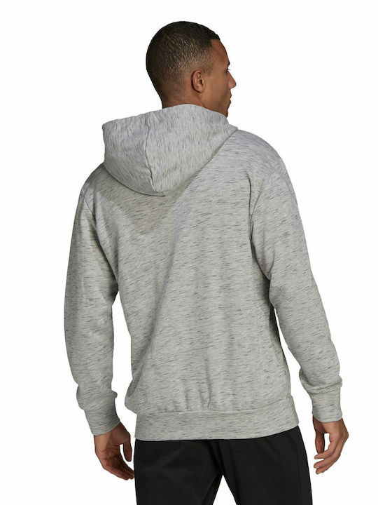 Gray Hooded Cardigan