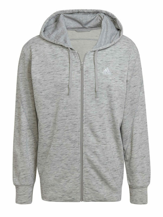 Gray Hooded Cardigan