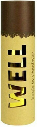 Woodway Well Flasche Thermosflasche Rostfreier Stahl 550ml Gold Chrome