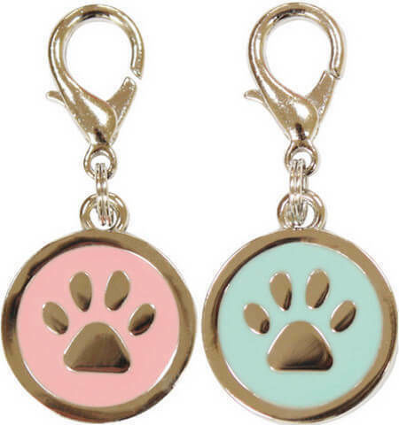 Croci Paw Light Blue Hundemarke Rundschreiben mit Licht Blau 2.5cm