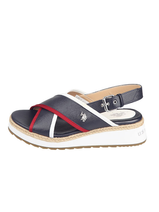 Kate 004 Women's Fabric Platform Shoes Navy Blue KATE004W-2Y1-BLU