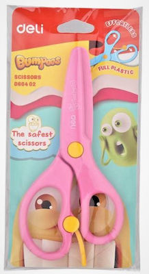 Deli Children's Scissors for Crafts 13cm with Plastic Blade Pink 60402