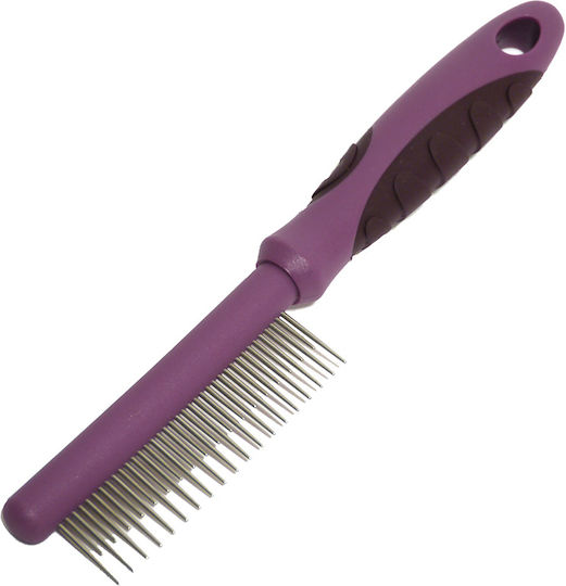 Rosewood Soft Protection Moulting Comb for Misc Hair Lengths for Coat Grooming Burgundy