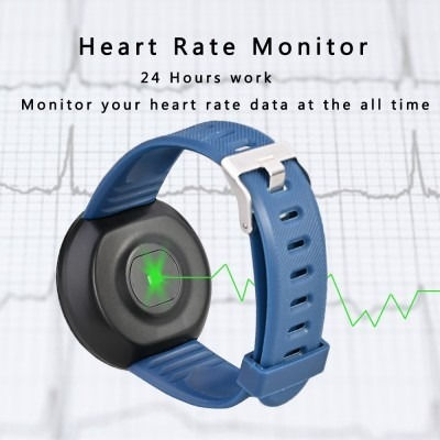 D18 Smartwatch with Heart Rate Monitor (Blue)