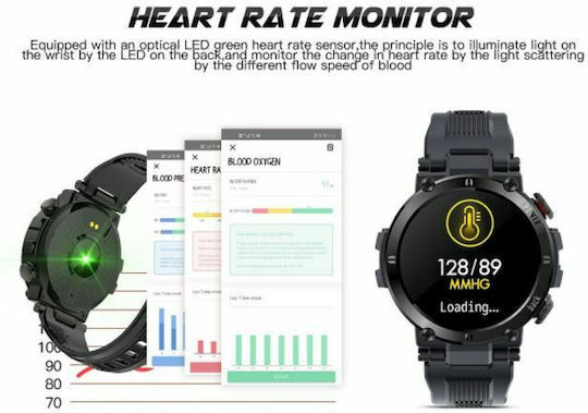 Senbono D13 Smartwatch mit Pulsmesser (Schwarz)