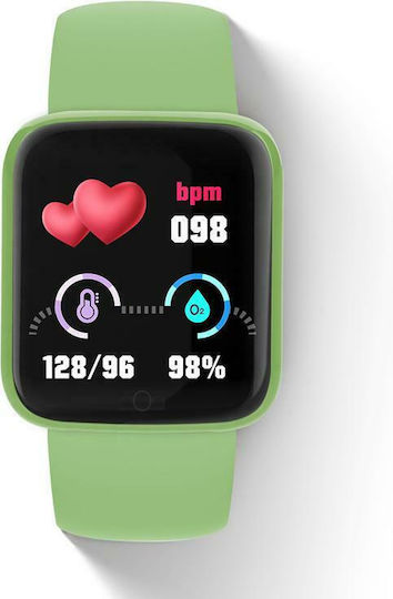 SPM Y68S Smartwatch with Heart Rate Monitor (Green)