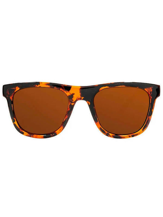 Northweek X Harvey Tortoise Men's Sunglasses with Orange Tartaruga Plastic Frame and Brown Polarized Lens