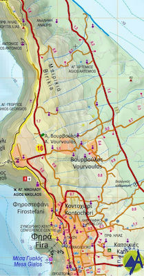 Πεζοπορικός Χάρτης: Σαντορίνη-Θηρασιά 1:25.000