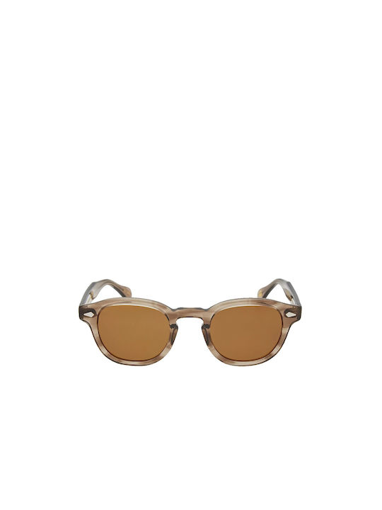 Moscot Lemtosh Sonnenbrillen mit Brown Ash Rahmen und Braun Linse