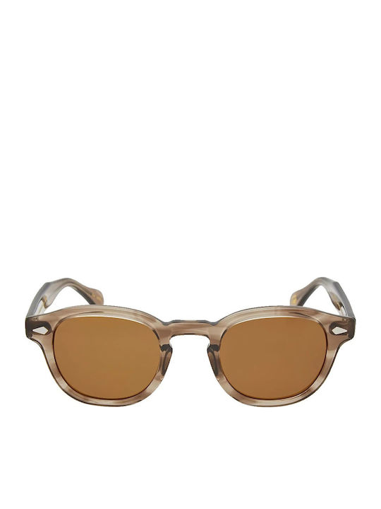Moscot Lemtosh Unisex Sunglasses with Plastic Frame Brown Ash