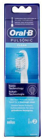 Oral-B Pulsonic Clean Electric Toothbrush Replacement Heads 299783 2pcs