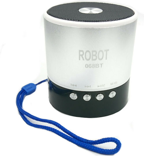 BT 068 Ηχείο Bluetooth 3W με Ραδιόφωνο και Διάρκεια Μπαταρίας έως 5 ώρες Ασημί