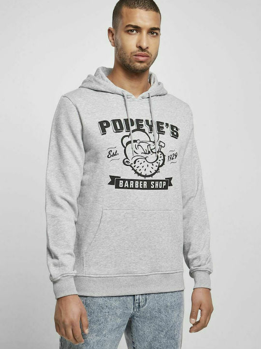 Merchcode Popeye Barber Shop Hooded Jacket Gray MC631-00111