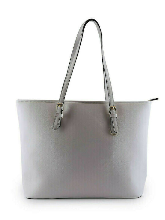 Love4shoes Women's Bag Shopper Shoulder White