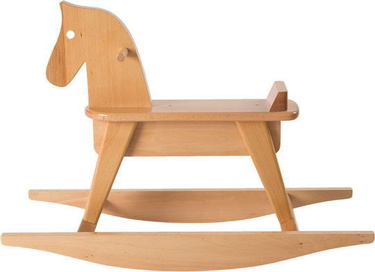 Wooden Rocking Toy Horse Beige