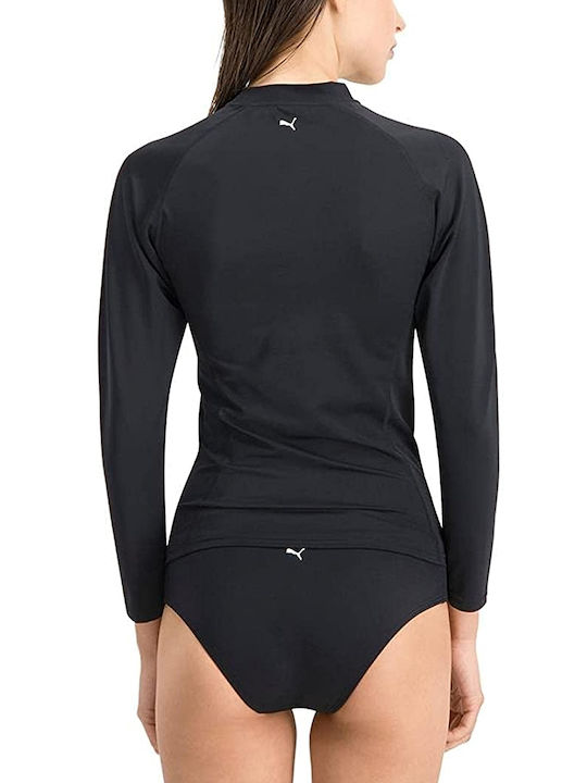 PUMA Tricou De Protecție Solară Pentru Femei Mânecă Lungă Negru UPF 50+
