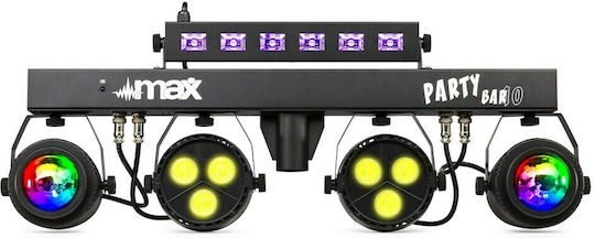 Max Audio Lumina în mișcare LED PAR DMX Partybar10 2x Jellymoon + 2x UV / Strobe RGBW