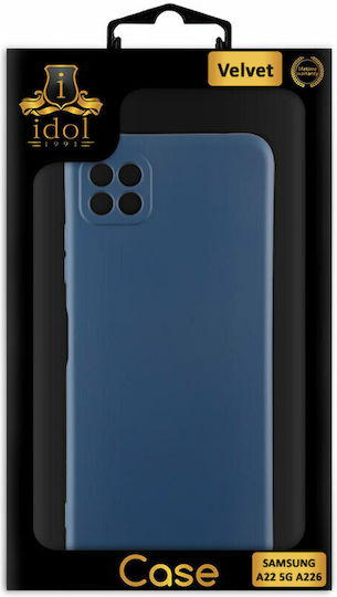 Idol 1991 Velvet Back Cover Σιλικόνης Side Blue (Galaxy A22 5G)
