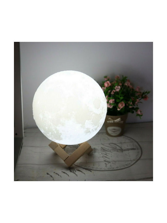 Decorative Lamp with RGB Lighting Moon Light LED Battery Beige