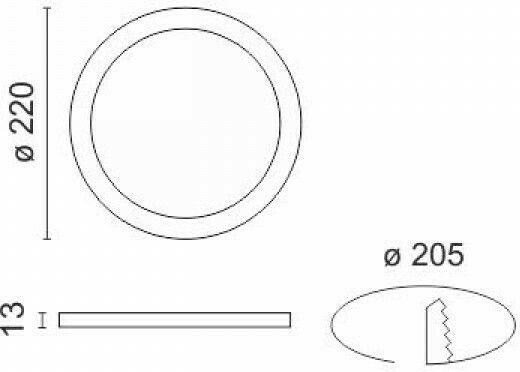 Spot Light Στρογγυλό Χωνευτό LED Panel 20W με Ψυχρό Λευκό Φως 6000K 22εκ.