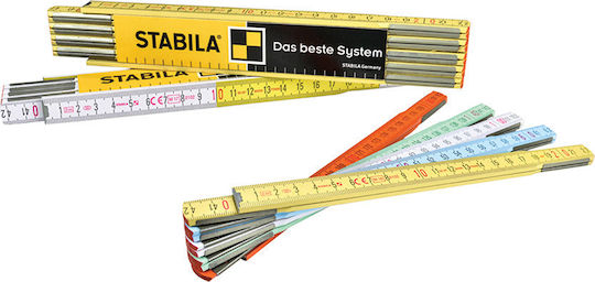 Stabila 0001941 Wooden Folding Ruler 2m