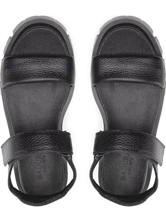 Din piele Sandale Negre