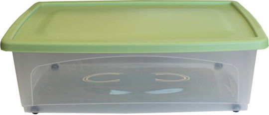 Viomes Plastic Storage Box with Lid Pastel Green 59x40x19cm 1pcs