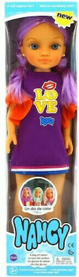 Giochi Preziosi A Day Of Color Purple Hair Doll Nancy for 3++ Years 43cm.