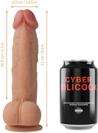Cyber Silicock Gurtzeug mit Dildo 21cm in Hautfarbe