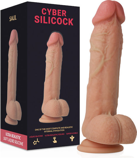 Cyber Silicock Gurtzeug mit Dildo 21cm in Hautfarbe