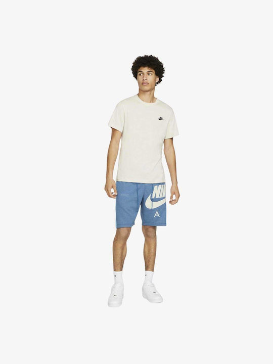 Nike Αir French Terry Athletic Men's Shorts Light Blue