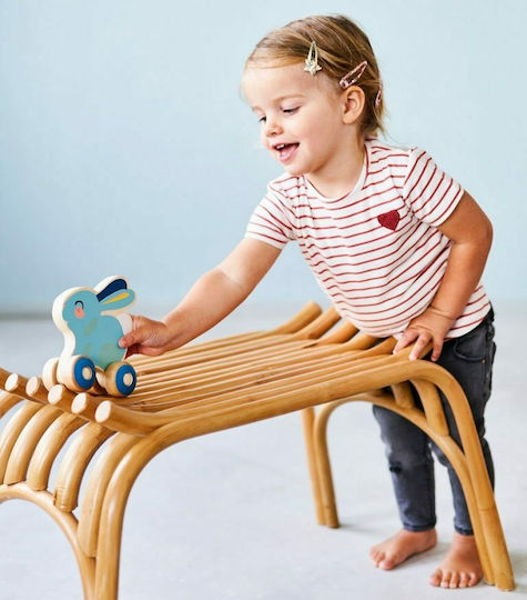 Petit Monkey Push Along Κουνελάκι από Ξύλο για 12+ Μηνών