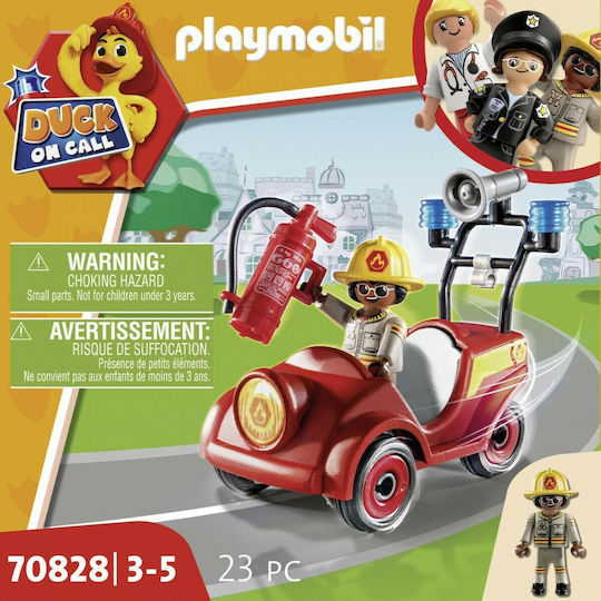 Playmobil Duck On Call Mini Όχημα Πυροσβεστικής για 3 ετών