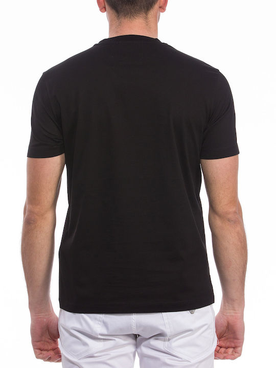 Emporio Armani T-shirt Bărbătesc cu Mânecă Scurtă Negru