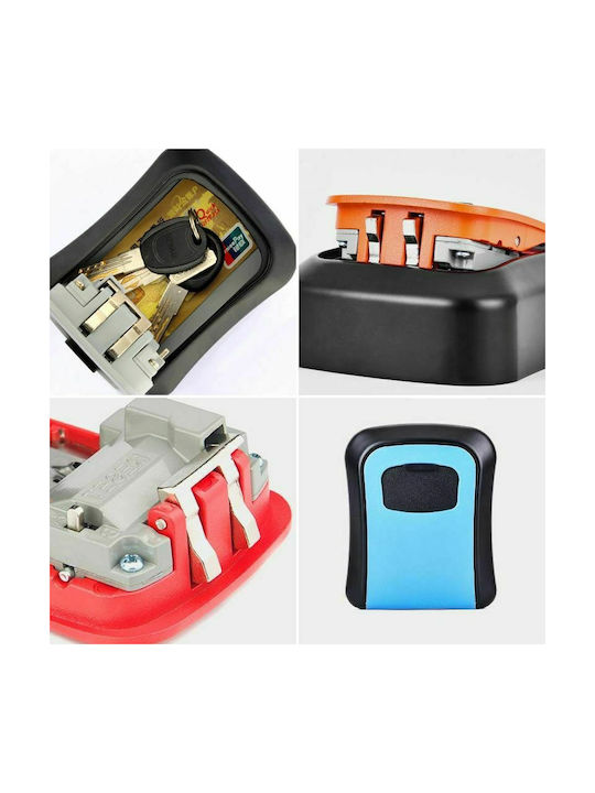 Wall-mounted Combination Key Holder Metallic with Combination Dial 12.8x5x10cm
