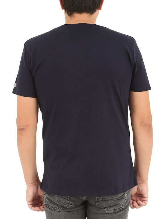 Beverly Hills Polo Club Ανδρικό T-shirt Navy Μπλε με Λογότυπο