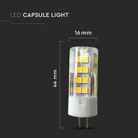 V-TAC Vt-234 LED Bulb 3.2W 140mm for Socket G4 and Shape MR16 Natural White 385lm